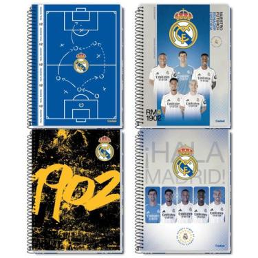 Imagem de Caderno Espiral Capa Dura 1x1 - 80 Folhas - Real Madrid - Credeal