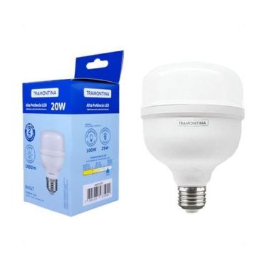 Imagem de Lâmpada Led 20w Bulbo Alta Potência Luz Branca Tramontina