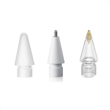 Imagem de Kit 3 Pontas Caneta App Pencil Para Geração 1 e 2 Soft Hard - JCBILU