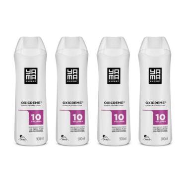 Imagem de Kit Água Oxigenada Cremosa Yama 10Vol 900ml com 4 Unidades