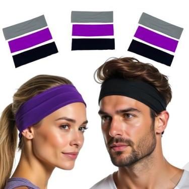 Imagem de 9 Faixas De Cabeça Esporte Corrida Academia Yoga Headband Bandana Turb
