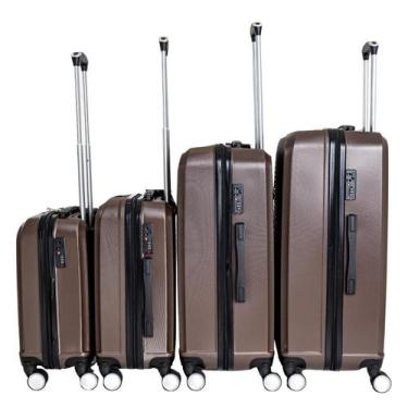 Imagem de Kit De Malas De Viagem 4 Peças Completo Em ABS Com Rodas 360 E Segredo