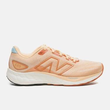 Imagem de Tênis New Balance Feminino Fresh Foam 680v8, 37BR, Salmão