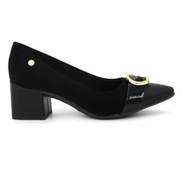 Imagem de Scarpin Via Uno 905001 Sapato Salto Alto Bico Fino Feminino, 35, Preto
