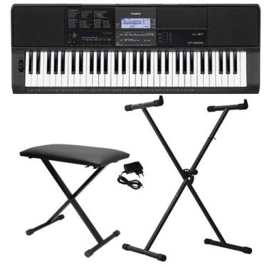 Imagem de Teclado Casio CT-X800 Preto 61 Teclas Sensitivas + Suporte x + Banquet