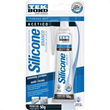 Imagem de Cola Silicone Tekbond 50G Acetico Branca Com Blister - TEK BOND, Branc