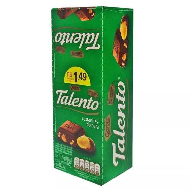 Imagem de Chocolate Mini Talento Verde Castanha Pará 25Gr C/15un - Garoto
