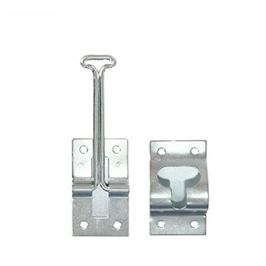 Imagem de 10,16 cm Porta 1 par T Estilo Porta de Entrada Porta de Entrada Suporte para RV Trailer Camper Gancho de Porta Exterior Aço Carbono Cor Prata