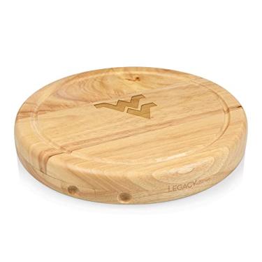Imagem de PICNIC TIME NCAA West Virginia Mountaineers Circo Conjunto de Tábua de Queijo e Faca - Conjunto de Tábua de Charcutaria - Tábua de Corte de Madeira