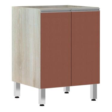 Imagem de Balcão Sem Tampo 60cm Lis Legno Crem e Gaia