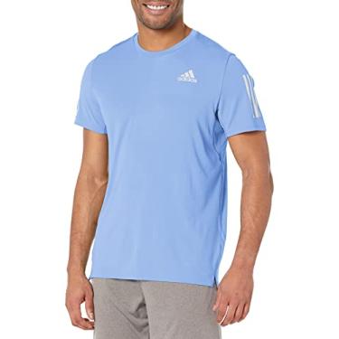 Imagem de adidas Camiseta masculina Own The Run, Fusão azul/prata reflexiva, 4G Alto