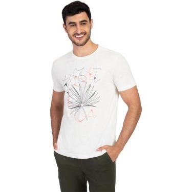 Imagem de Camiseta Aramis Flor Outline In23 Off White Masculino
