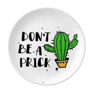 Imagem de Prato de cacto de porcelana decorativa Don't Be A Prick Salver louças de jantar