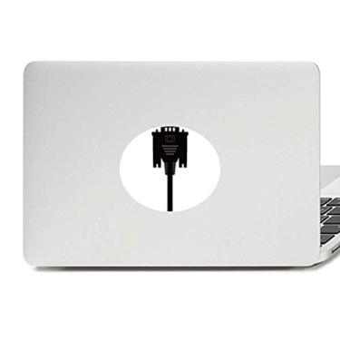 Imagem de Cabo de tela de exibição, plugue preto, emblema de vinil, adesivo para notebook