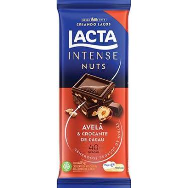 Imagem de Chocolate 40% Cacau Avelã & Crocante De Cacau Lacta Intense Nuts Pacot