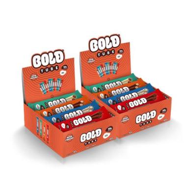 Imagem de BOLD Snacks barra de proteína - 2 caixas Tube Mista 10g de Proteína (2