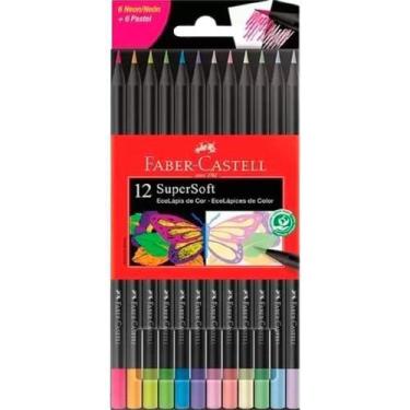 Imagem de Ecolápis de cor  Supersoft  6 Neon + 6 Pastel Faber-Castell, 12 Unidad