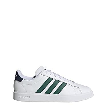 Imagem de adidas Grand Court 2.0 masculino, Branco/verde universitário/azul marinho, 42