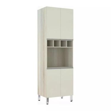 Imagem de Paneleiro Luciane 70cm Nicho Microondas 4 Portas e 1 Nicho Lis, Legno 