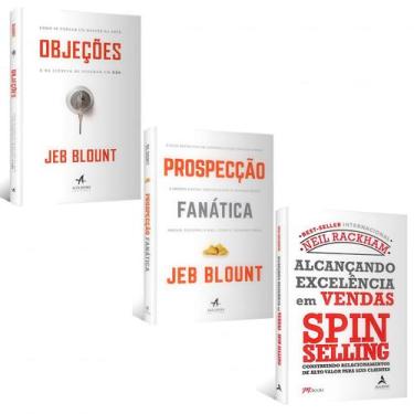 Imagem de Kit Prospecção Fanática + Objeções  Jeb Blount + Alcançando Excelência