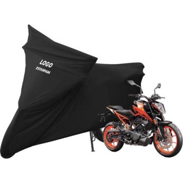 Imagem de Capa De Moto KTM 200 Duke Sob Medida Com Logo - Mz, Preta