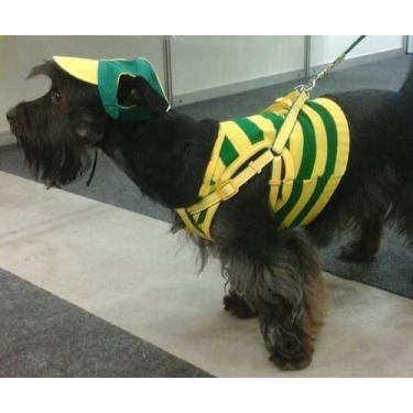 Imagem de Roupinha  Para Cachorro Gato Camiseta Regata do Brasil - Au Au Miau Co