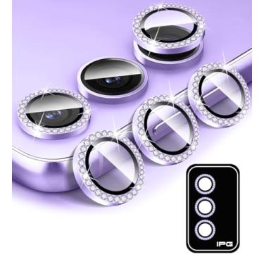 Imagem de IPG Protetor de lente de câmera ProLENS Diamond Strass Blink FRAME para Samsung Galaxy S25/S24 Plus, classe temperada de silicato de alumina, clareza HD, resistente a arranhões, capa de lente