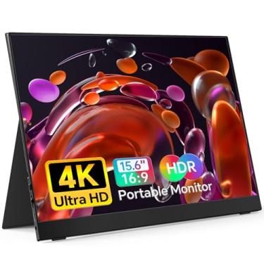 Imagem de ForHelp True 4K Portable Monitor - 15.6inch UHD 3840×2160 100% sRGB USB-C HDMI External Second Monitor Portable IPS Screen Computer Display with Speakers for Laptop MacBook Switch PS5/4 X
