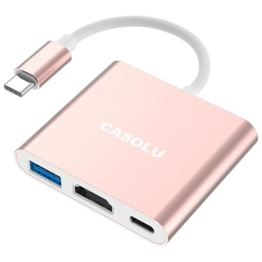 Imagem de Adaptador multiportas USB-C para HDMI, hub USB-C 4K com PD de 100 W, porta USB-A 3.0, conversor AV digital HDMI para USB-C para MacBook, iPad, Chromebook, Switch, monitor e mais