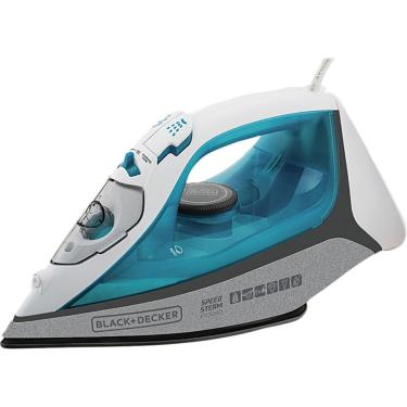Imagem de Ferro de Passar Roupa Vapor Spray Black&Decker FX3060 com Base Ceramic Gliss Azul 127V