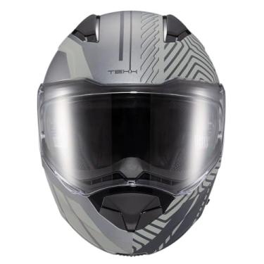 Imagem de Capacete Texx Escam Kratos Cyber Cinza Fosco 61