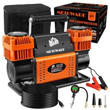 Imagem de METOWARE Compressor De Ar Off-Road Com Medidor De Pressão Digital, Kit De Enchimento De Pneus, Bomba De Ar Portátil De 12 V Com 10,6 Cfm, Bomba De Ar Para Carro De Serviço Pesado, Máx. 150 Psi Para