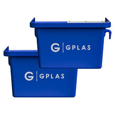 Imagem de Kit 2 Bebedouros para Animal 25L Azul Gplas