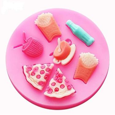Imagem de Molde de silicone pizza pipoca batata para decorar f448 - CM