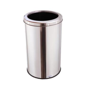 Imagem de Lixeira Inox 35 Litros Com Aro Lixo Reciclável Cozinha - Aldinox