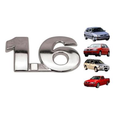 Imagem de Emblema Cromado 1.6 Vw Gol Parati Saveiro G3 G4 Golf Fox
