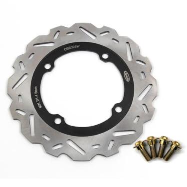Imagem de Arashi Rotor de disco de freio traseiro com parafusos de montagem para Honda CB500F CB500X CBR500R 2013-2021, CMX REBEL 500 17-21, CB650R NEO SPORT CAFE 19-21, CB650F CBR650F 14-18, acessórios de