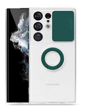 Imagem de Caso do suporte do anel de proteção da câmera para Samsung S23 S22 Ultra S23 Plus A73 A53 A13 A23 4G A52 A72 A32 A22 Tampa transparente, T9, para Samsung S23Ultra
