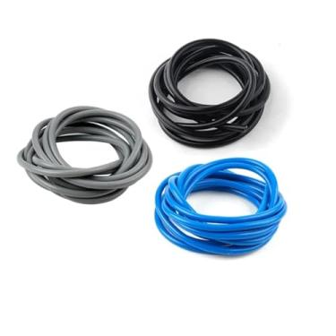 Imagem de RCmall 2Pack Pneumatic Air Tube Kit, 4mm OD Hose Set in Black, Blue, Gray, 2M Length, Compatible with Technical Building Blocks, DIY Car MOC Projects (1PCS Blue 1PCS Gray 1PCS Black)