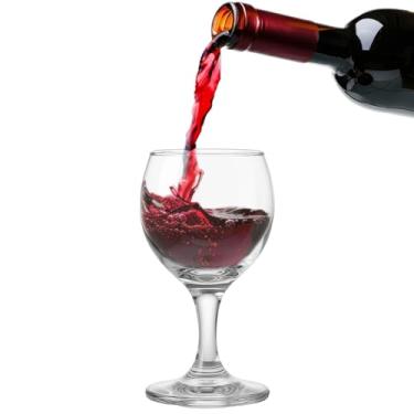 Imagem de yersiz Conjunto de 6 taças de vinho, taças de vidro transparente premium de 293 ml – Copos elegantes para vinho tinto e branco, perfeitos para festas, casamentos e uso doméstico