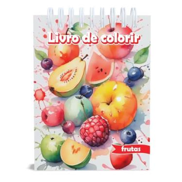 Imagem de Livro de colorir Frutas, A5, gramatura 180g, 50 desenhos, capa dura