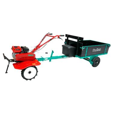Imagem de Motocultivador Tratorito 7HP 4T Roda Grande GMG7000-8 + Carretinha 250Kg GCM250 Garthen