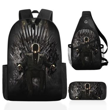 Imagem de Conjunto de mochilas Games of Thrones Iron Thrones Anime 3 unidades
