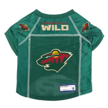 Imagem de Littlearth Camiseta unissex para animais de estimação NHL Minnesota Wild Basic, cor do time, pequena