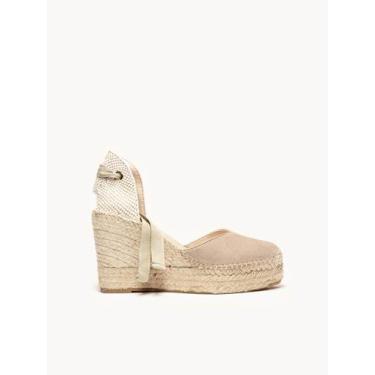 Imagem de Sandália Anabela Alta Romero Camurça Pedra - Alhamas, Pedra, 38