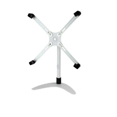 Imagem de BEGWVDJTP Suporte para monitor de computador sem furos para mesa giratório para instalação com furo de elevação base ajustável modelo de mesa (branco)