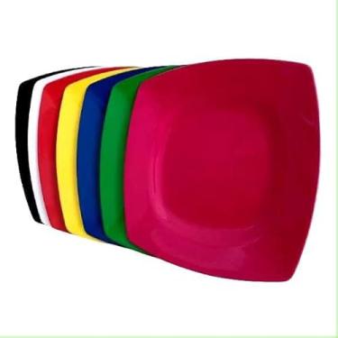 Imagem de Prato Sobremesa Quadrado (Sortido,10)