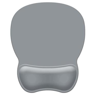 Imagem de Mouse pad com suporte, mouse pad ergonômico com descanso de pulso em gel, confortável com superfície de suporte de pulso macia e base de poliuretano antiderrapante para escritório em casa e estudo