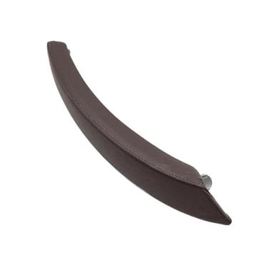 Imagem de Maçaneta interna esquerda/direita da porta do passageiro, substituição da tampa externa de couro compatível com BMW X5 X6 E70 E71 E72 2007 2008 2009 2010 2011 2012 2013 2014(Moka-Right)