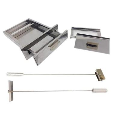 Imagem de Kit Gaveta 304, Vassoura Piaçava, Rodo Limpeza, Churrasco - INOX LAURI